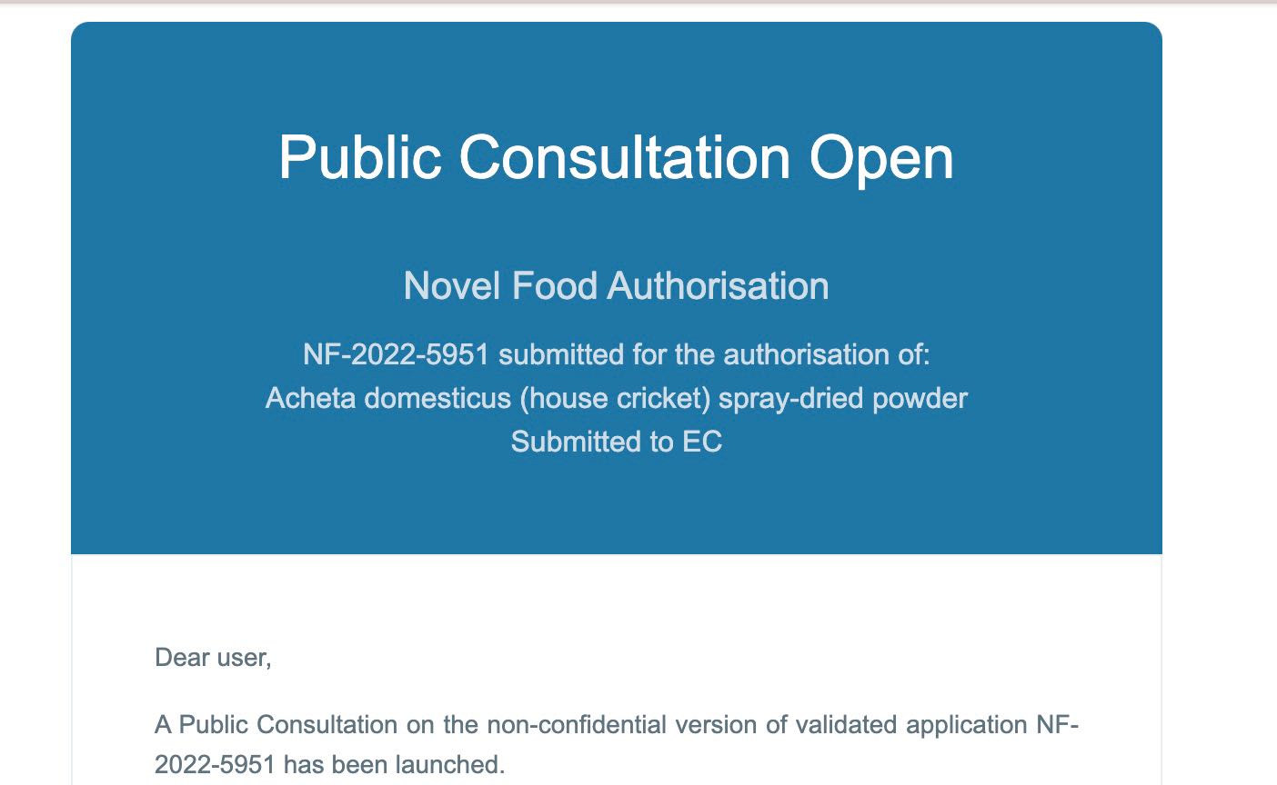 open consultation